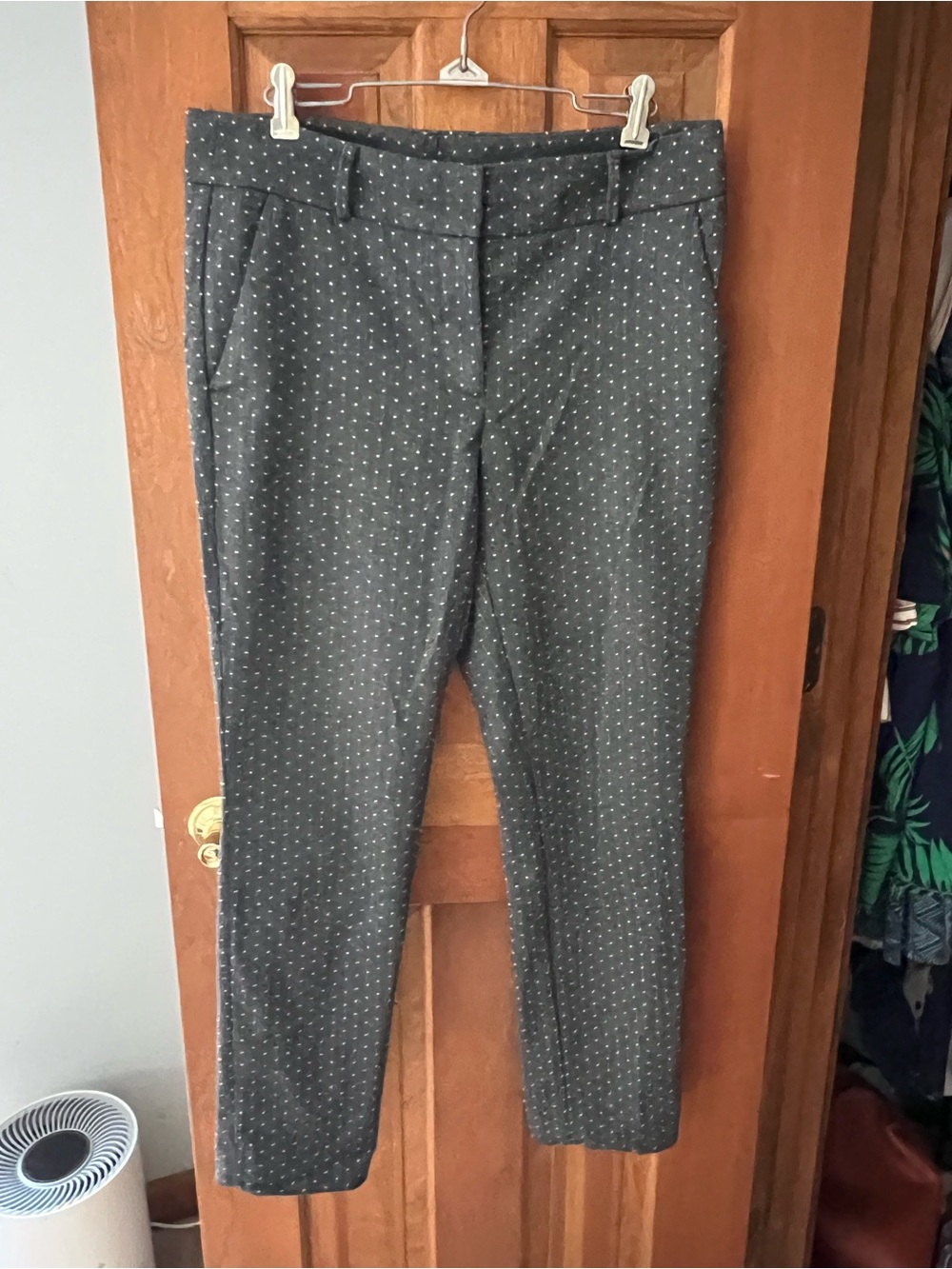 LOFT Marisa Skinny Polka Dot Ankle Pants